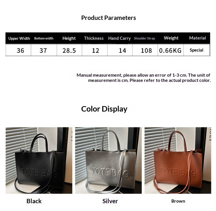 Retro Tote Trendy College Student Commuter Handbag