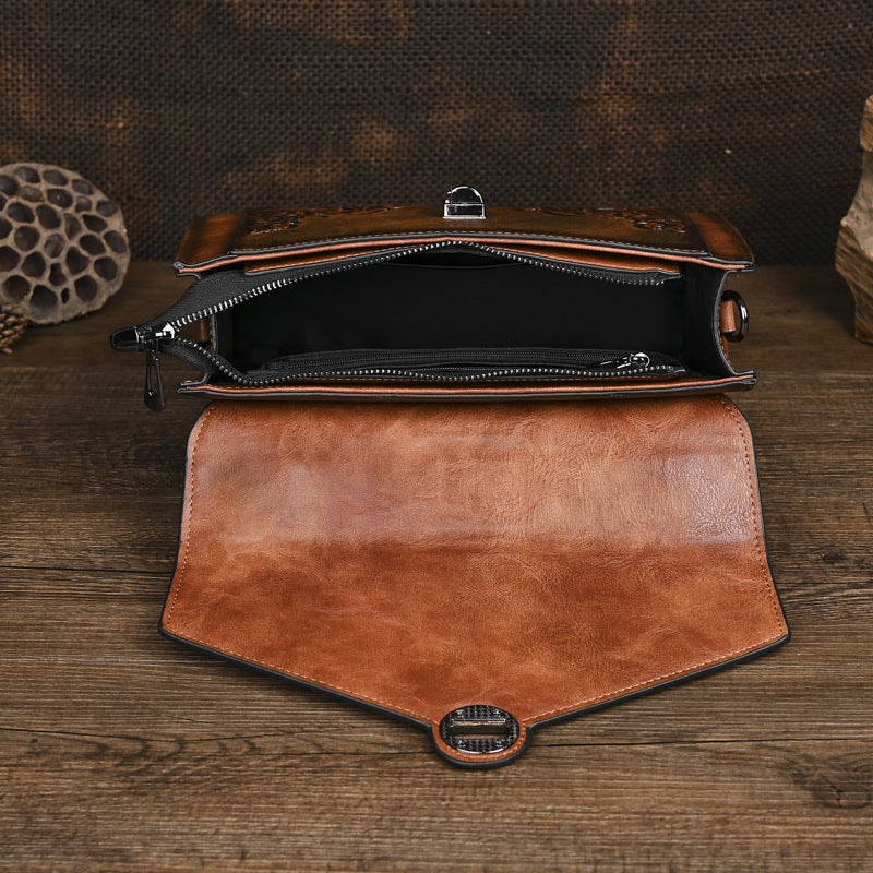 Dual-use Hand-embossed And Rubbed-color Craftsmanship For A Stylish Look