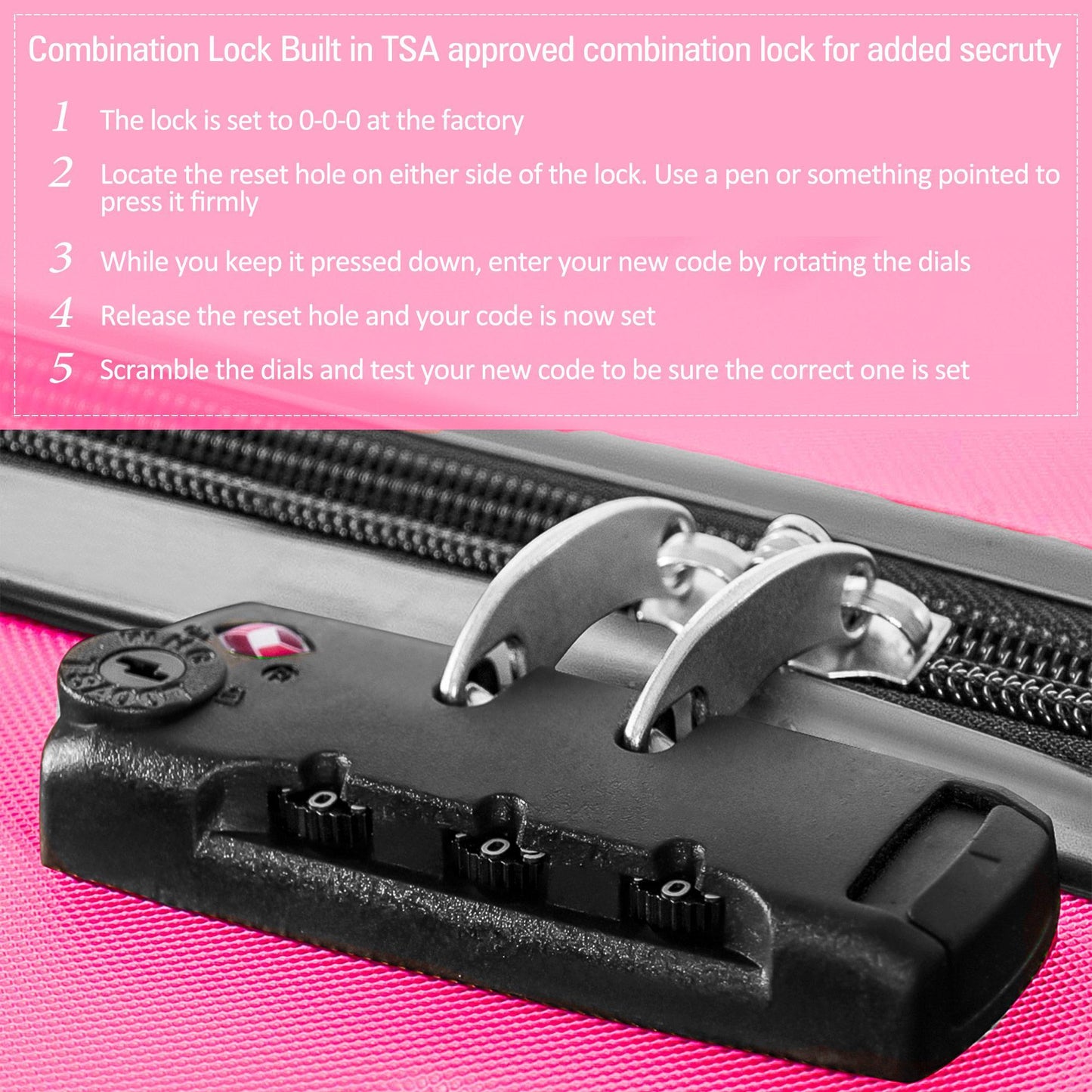 3 Piece Set Of Suitcases, Hard Shell Trolley Cases With TSA Locks 20 Inches 24 Inches 28 Inches- FREE USA SHIPPING