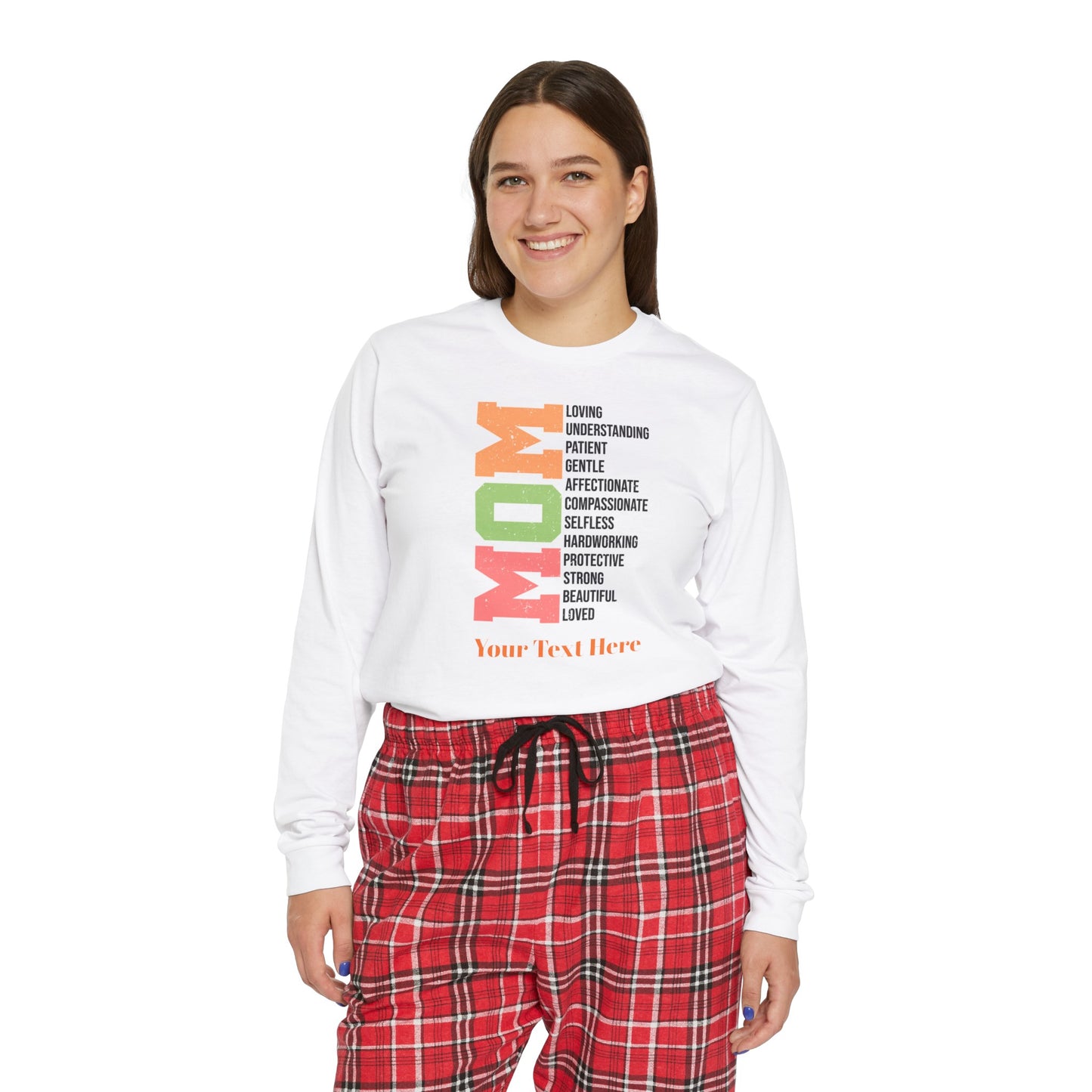 Women's Long Sleeve Pajama Set - Personalize With Mother's Day Messages