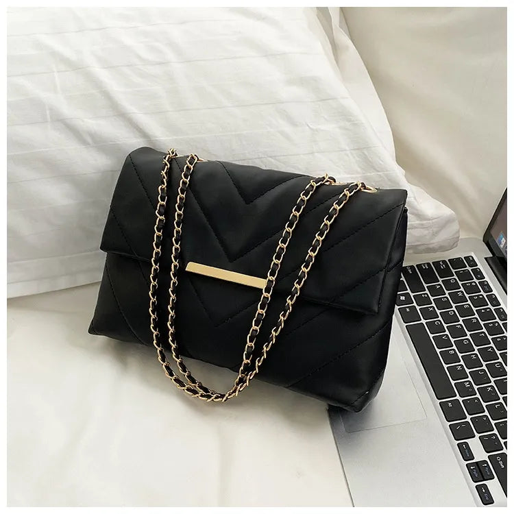 Simple Portable Casual Fashion Crossbody Diamond Embroidery Thread Chain Bag