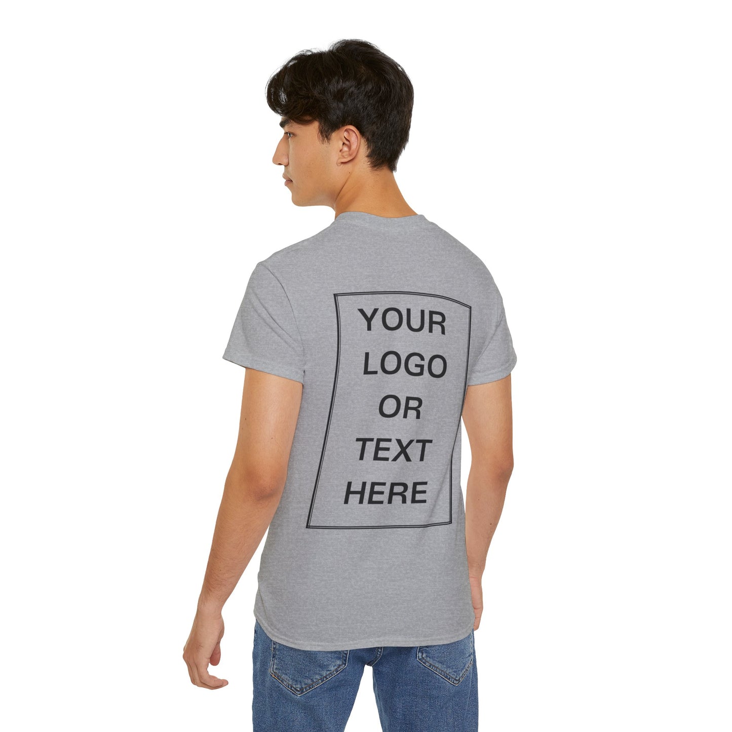 Unisex Ultra Cotton Tee - Personalize With Business Logo on Back Side