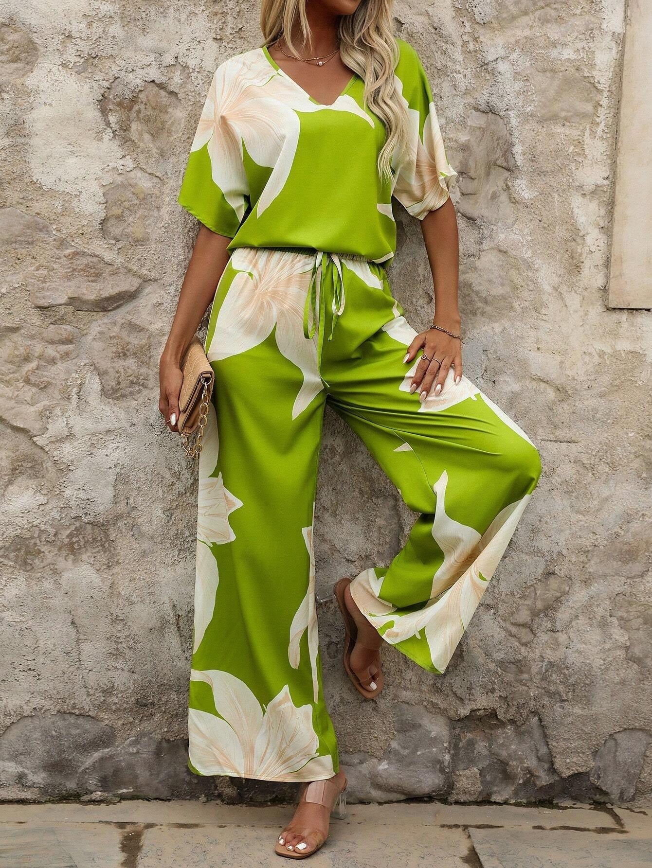Printed Fashion Polyester Women's Suit
