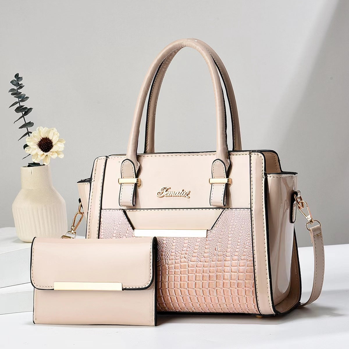 Casual Womens Shoulder Bag Large-capacity Patent Leather Tote