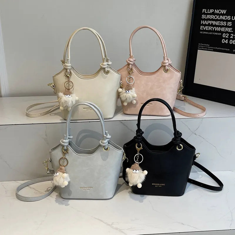 Sweet Style Zipper PU Square Women's Shoulder Crossbody Bag Solid Color Popular Commuting Fashion Small Square Bags
