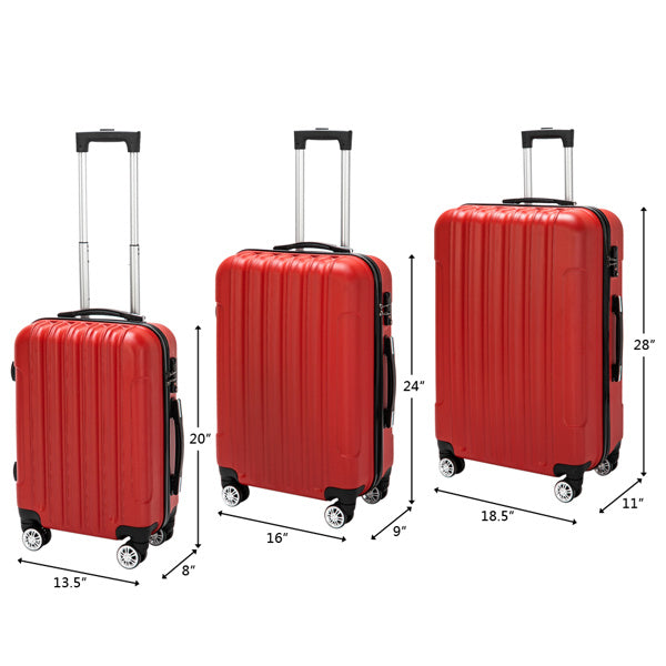 Vertical Pattern Three In One Handle Universal Wheel Pull Rod Box- FREE USA SHIPPING