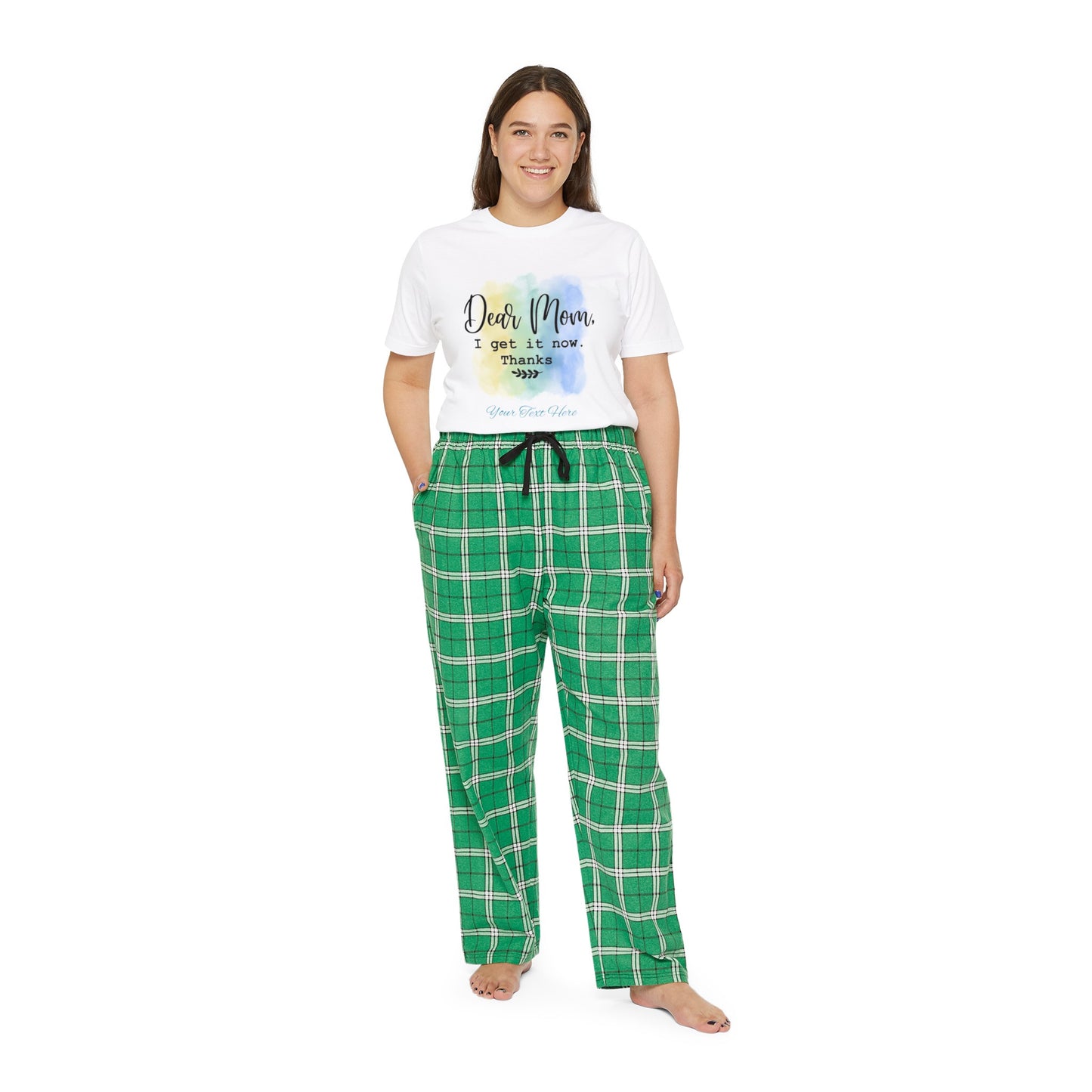 Women's Short Sleeve Pajama Set - Personalize With Colorful MOM Messages