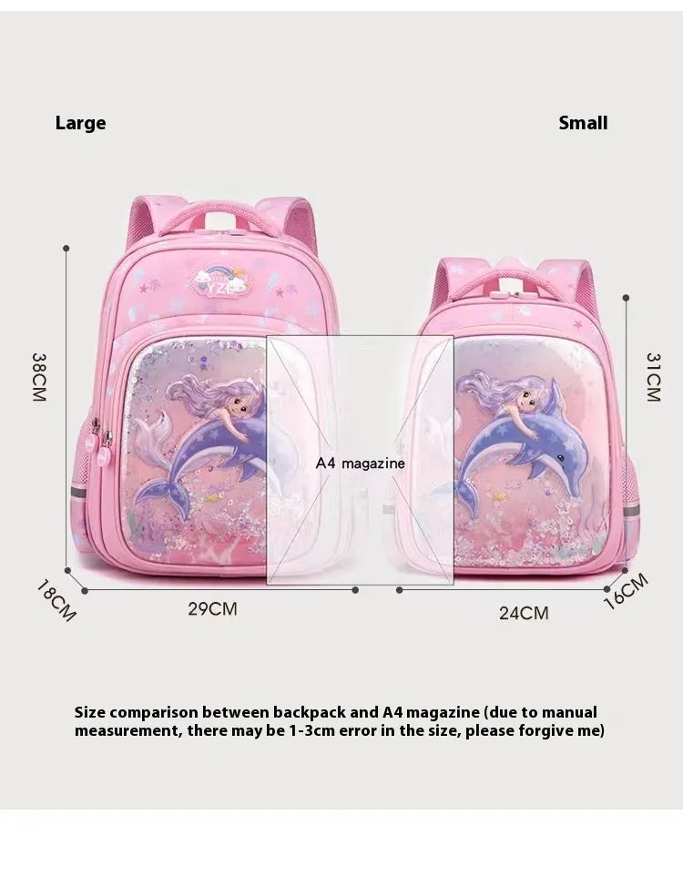 Decompression Waterproof Good-looking Mermaid Children Backpack