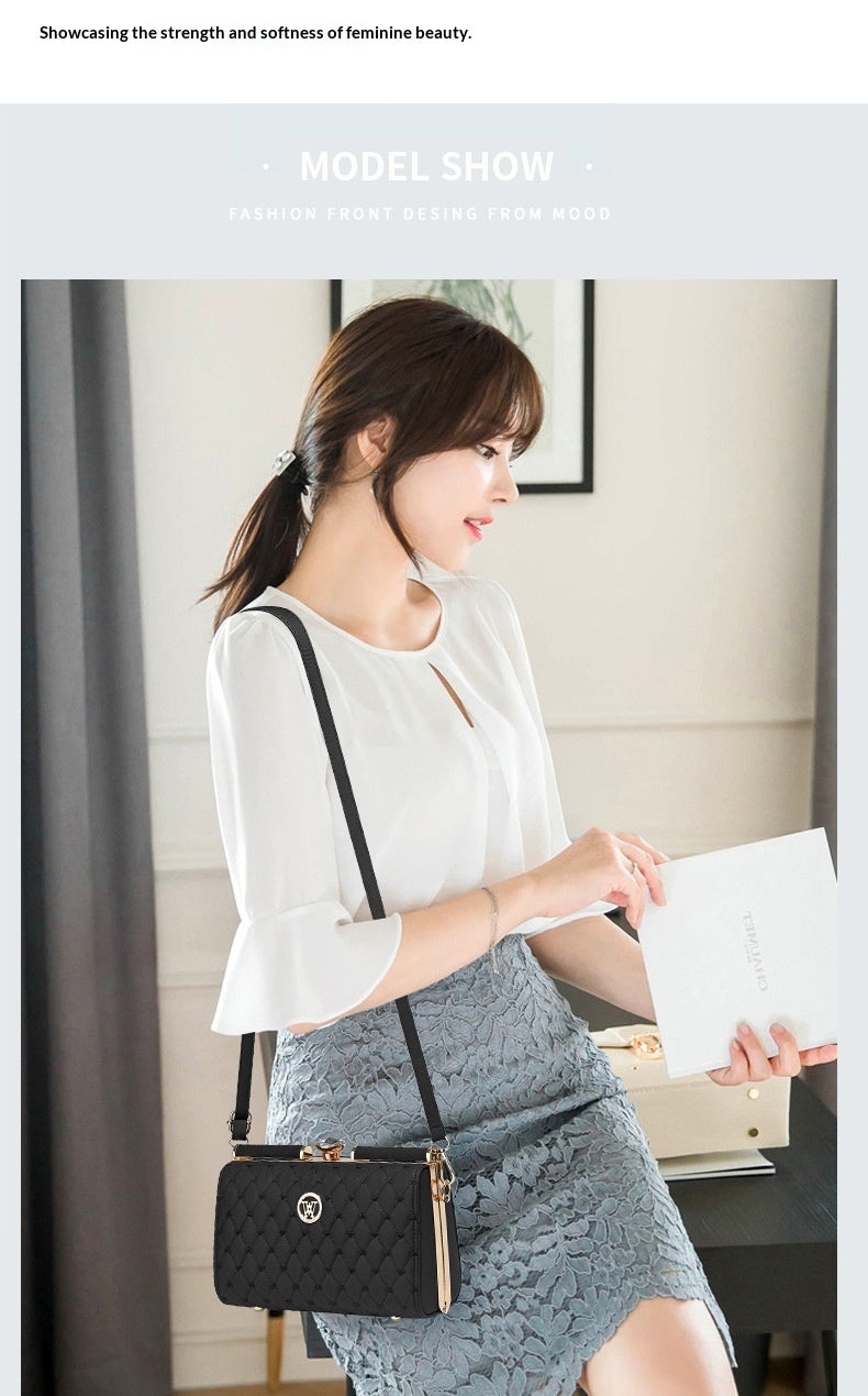 Niche Trendy Diamond-quilted Shoulder Bag With A Premium Texture