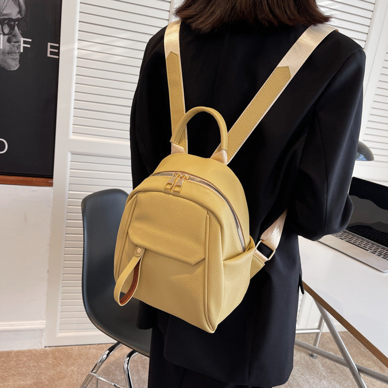 Fashion PU Backpack Soft Small Bags Women Cute Schoolbag Students