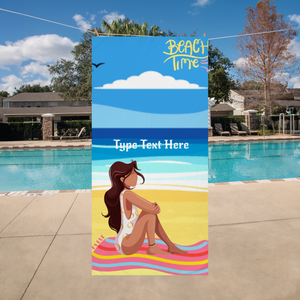 Bath Towel - Personalize With Beach Themes