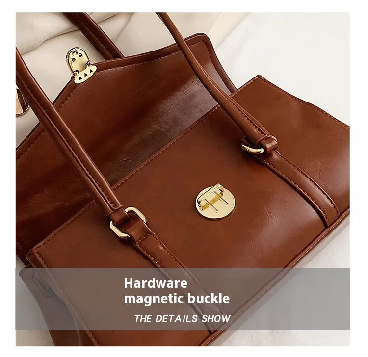 Retro High-grade Underarm Document Tote Bag Women