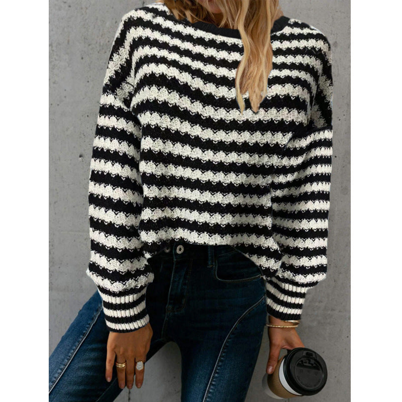 New Wish Loose Round Neck Pullover Knitted Sweater
