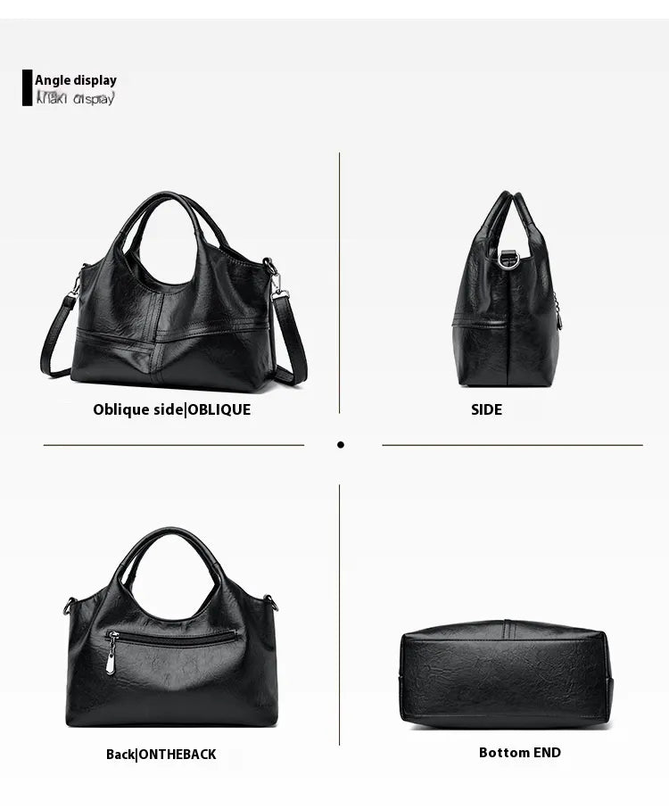 Soft Leather Handbag Women's Lightweight And Large Capacity Crossbody Bag