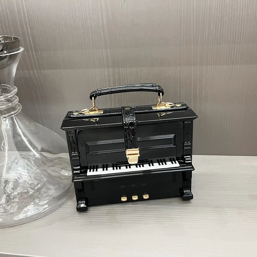 Piano Acrylic Box Shoulder Crossbody Bag