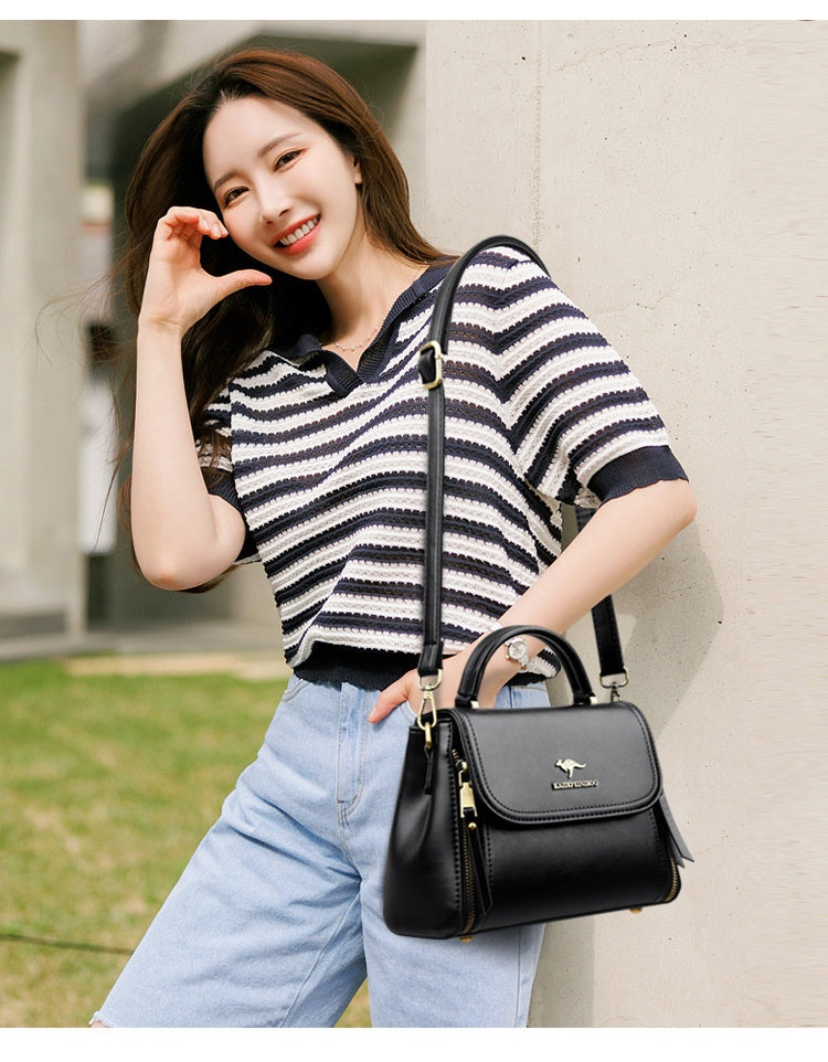 Retro High-end Textured Tote And Shoulder Bag