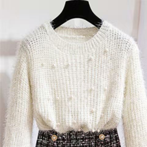 Two-piece Beaded Sweater Skirt