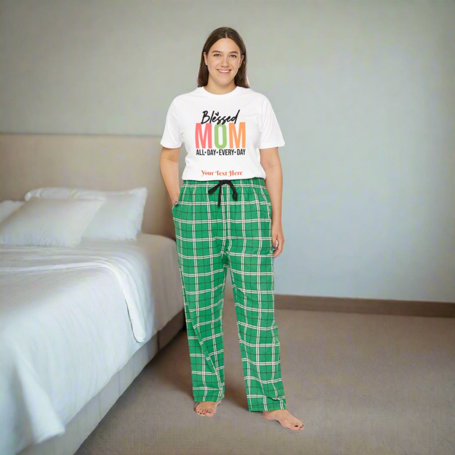 Women's Short Sleeve Pajama Set - Personalize With Mother's Day Messages