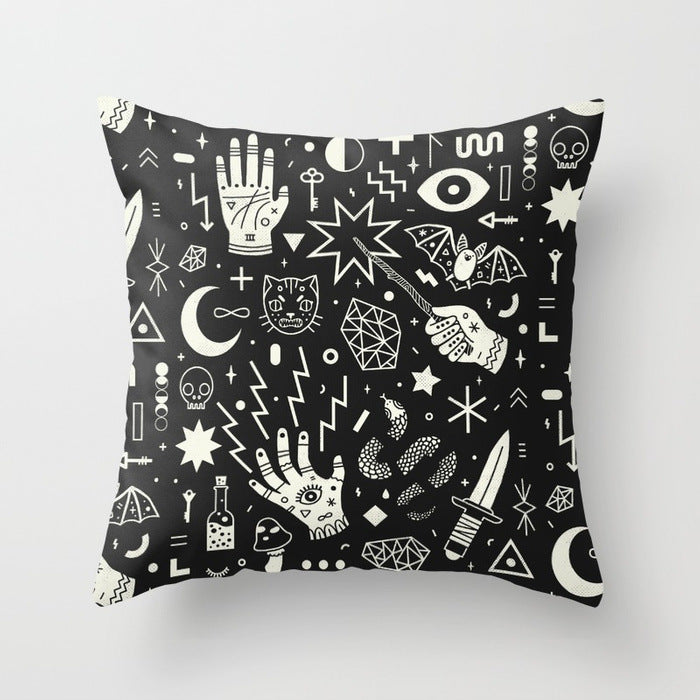 Halloween pillowcase black and white