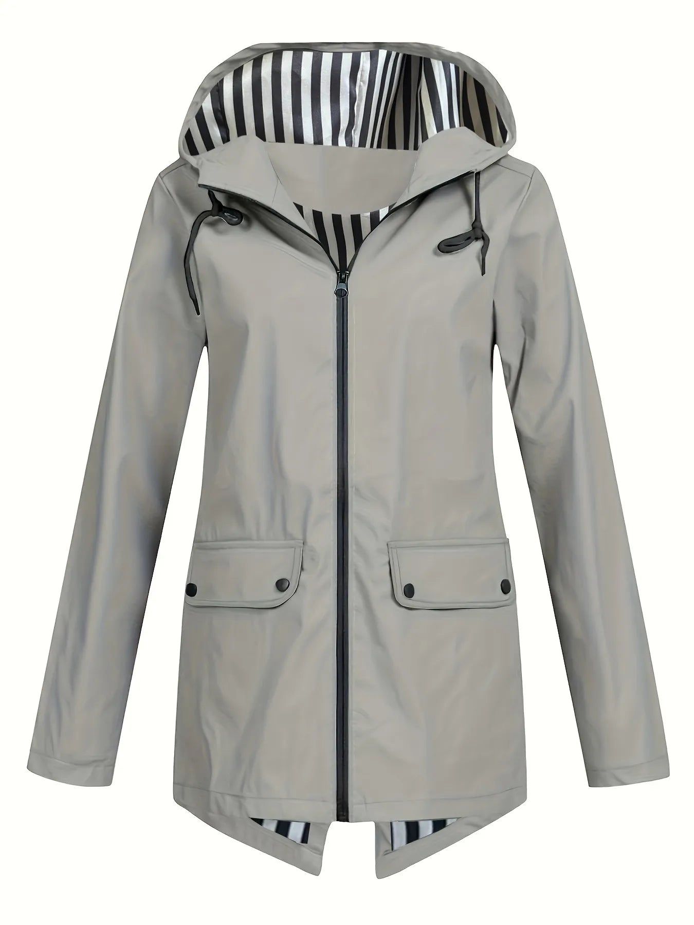 Women's Zipper Hooded Outdoor Windproof Thin Coat