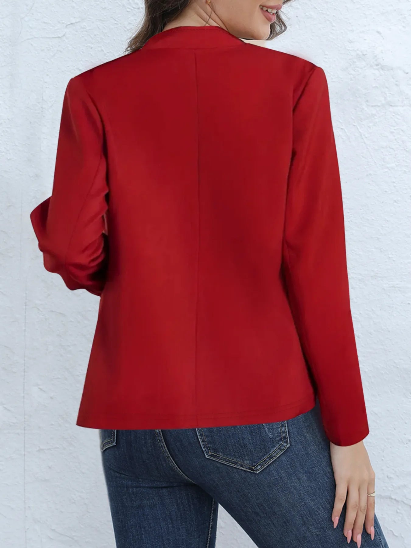 Fashion Solid Color Stand Collar Long Sleeve Women's Clothing Jacket