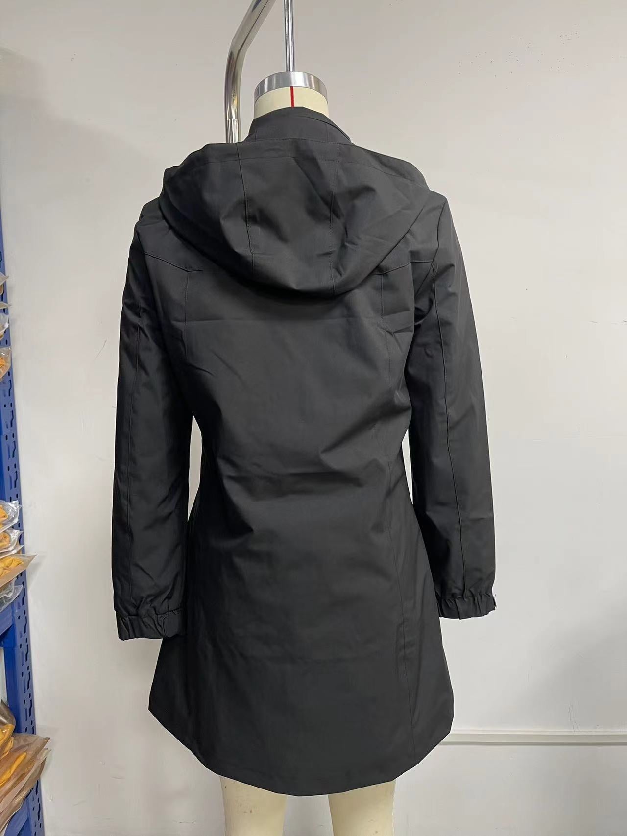 Women's Solid Color Long Sleeve Thin Coat European Size