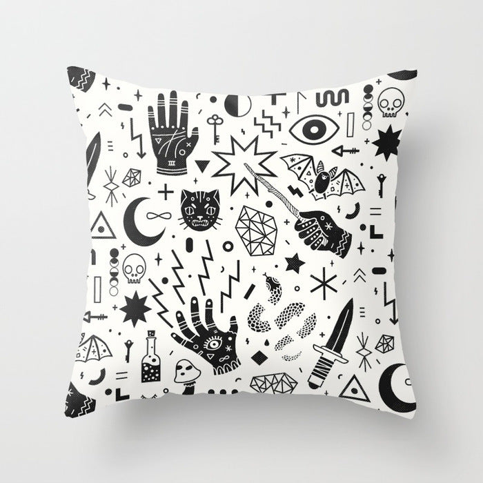 Halloween pillowcase black and white