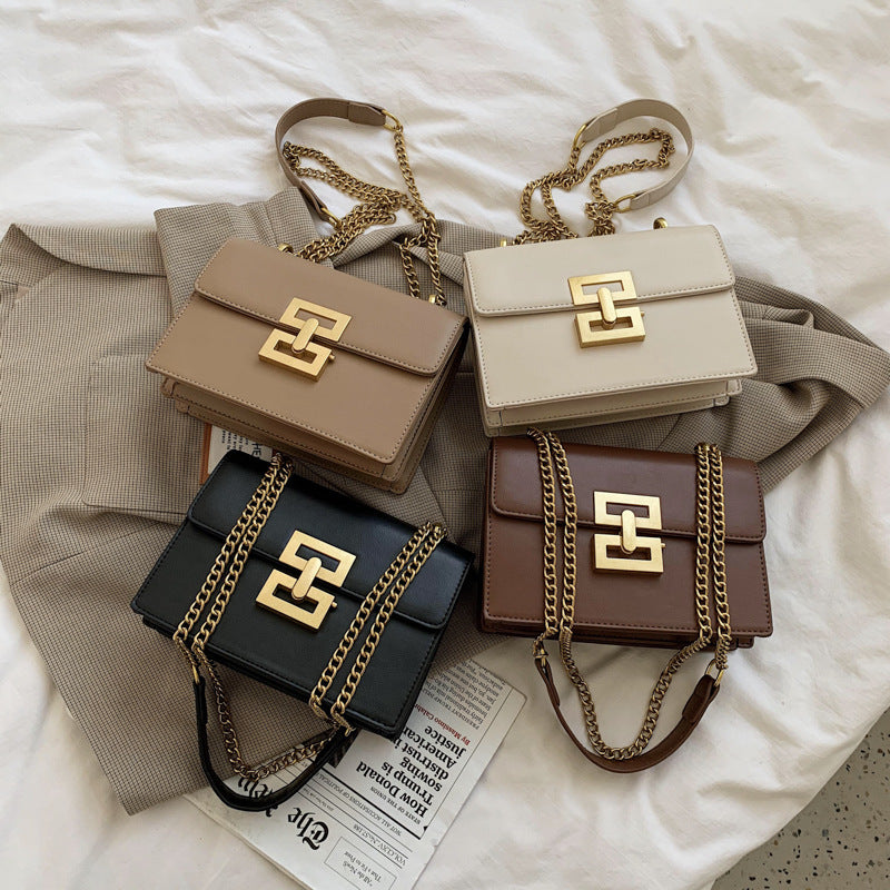 New European And American Retro Handbags Fashion Chain Small Square Bag