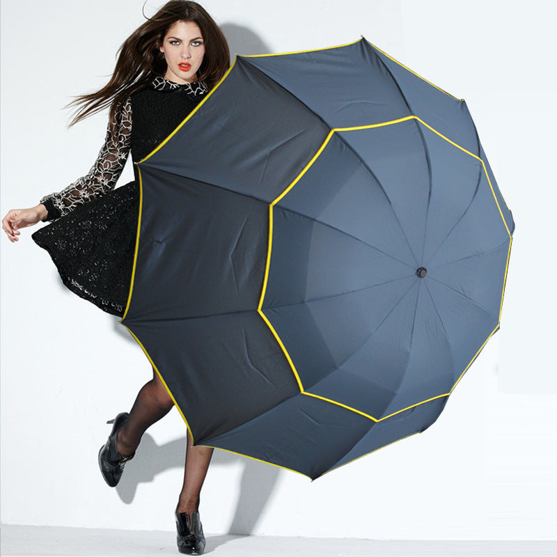 Double fold oversized umbrella