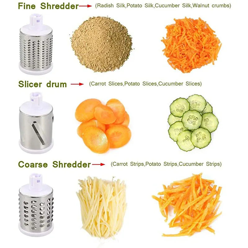 3 In 1 Vegetable Slicer Manual Kitchen Accessories Grater For Vegetable Cutter Round Chopper Mandolin Shredder