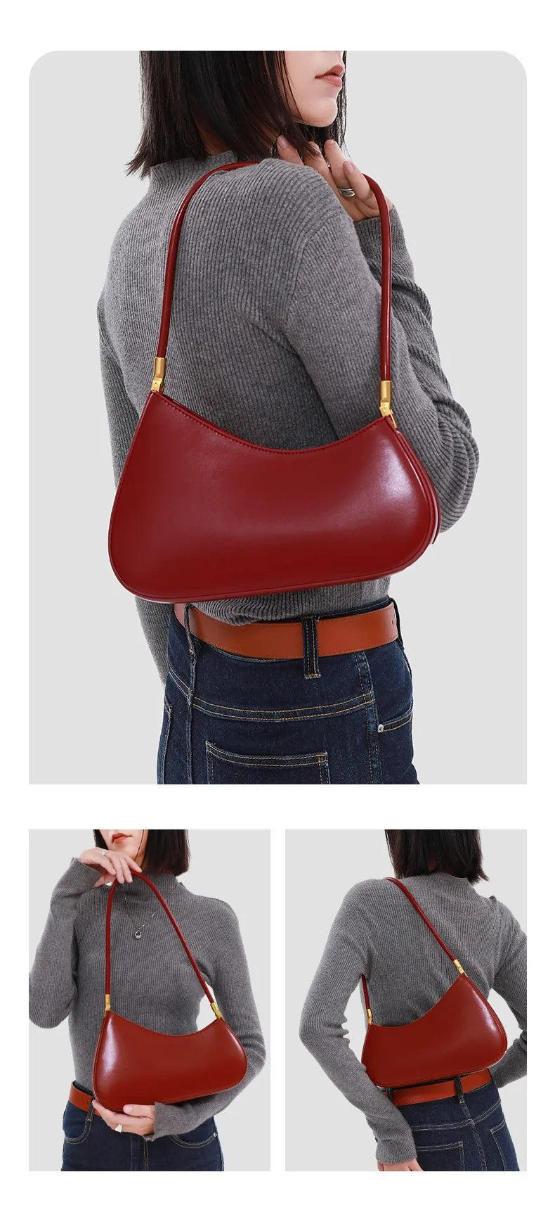 High-end Retro Commuter Underarm Bag Women's Niche High-grade Handbag