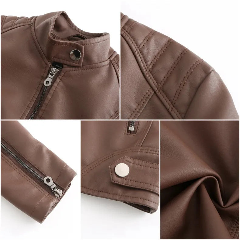 European And American Women's Leather Jackets