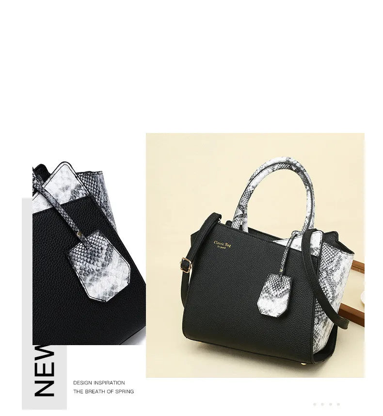 Foreign Trade Bags New European And American Retro Snakeskin Bridal Bag Temperament All-Match Single Shoulder Messenger Handbag