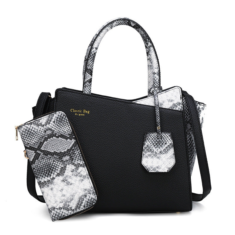 Foreign Trade Bags New European And American Retro Snakeskin Bridal Bag Temperament All-Match Single Shoulder Messenger Handbag