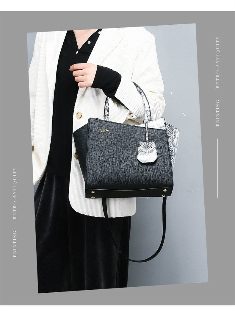 Foreign Trade Bags New European And American Retro Snakeskin Bridal Bag Temperament All-Match Single Shoulder Messenger Handbag
