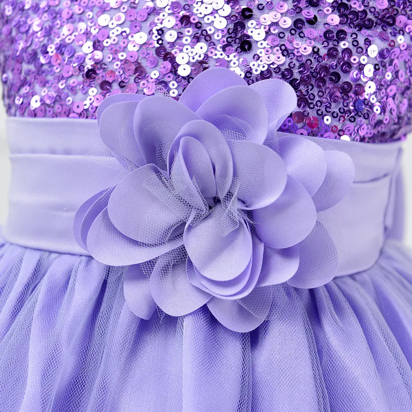 Baby Sequin Dress Flower Girl Wedding Princess Dress