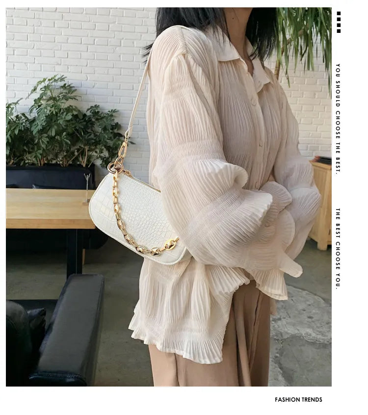 One shoulder armpit bag for women