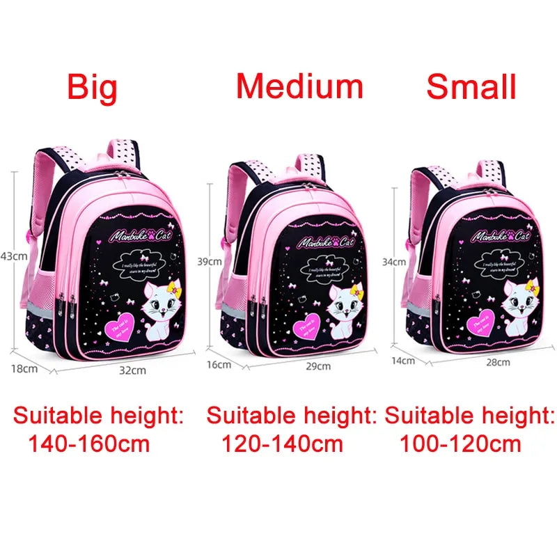 Kids School Cute Cat Print Backpack