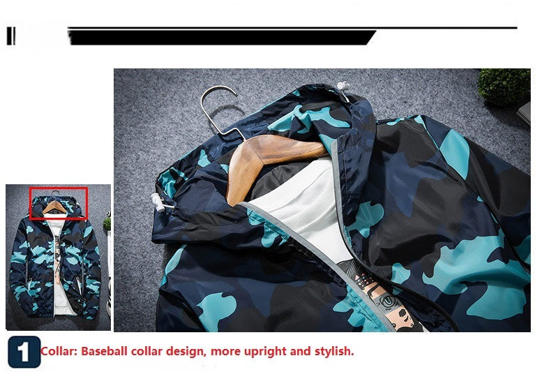 Covrlge Men Jacket Fashion Spring Men Brand Camouflage Jackets Casual Mens Coat Men's Hooded Luminous Zipper Coats