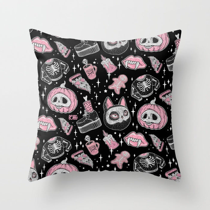 Halloween pillowcase black and white