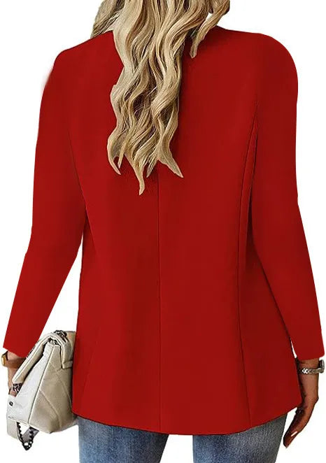 Ins Lapel Button Jacket Fashion Commuter Casual Suit Jacket Women's Long-sleeved Tops Outwear Clothing
