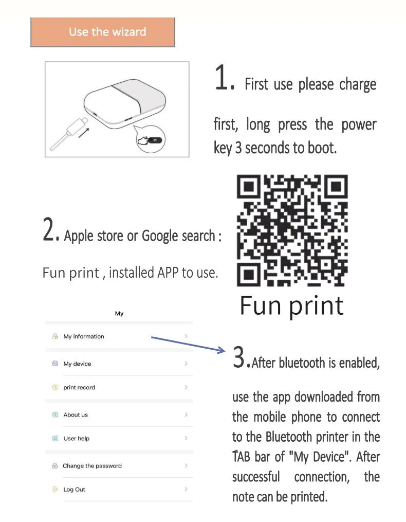 Mini Printer Portable Mini Bluetooth WiFi New Wrong Printer Mobile Phone Photo Title Note Hot Print Pocket Student Error Label Printer