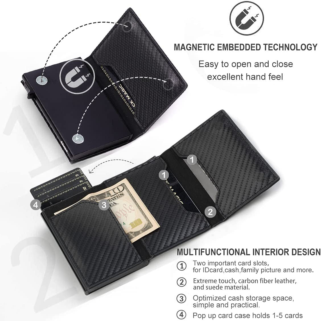 Rfid Card Holder Men Wallets Money Bag Male Black Short Purse Small Leather Slim Wallets Mini Wallets For Airtag Air Tag