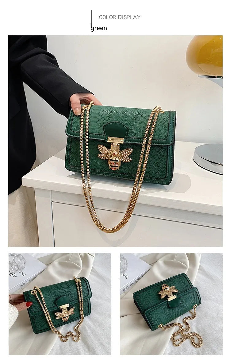 Fashionable Stylish Chain Shoulder Trendy Retro Messenger Bag