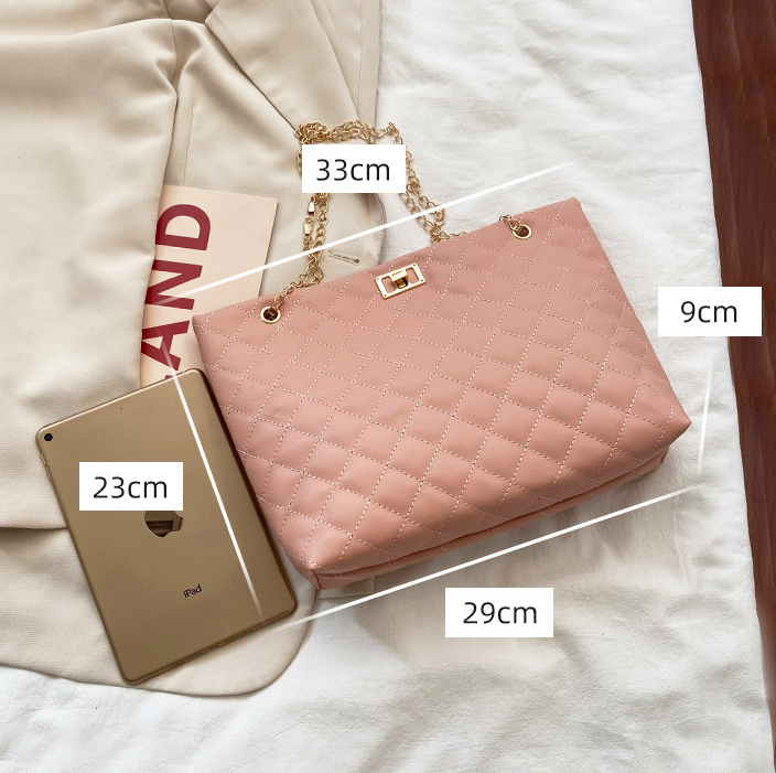 Women's Lingge Shopping Shoulder Bag Small Chains Handbags