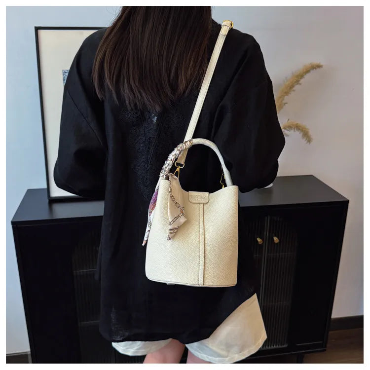 Korean Style Scarf Hand-carrying Combination Bucket Bag