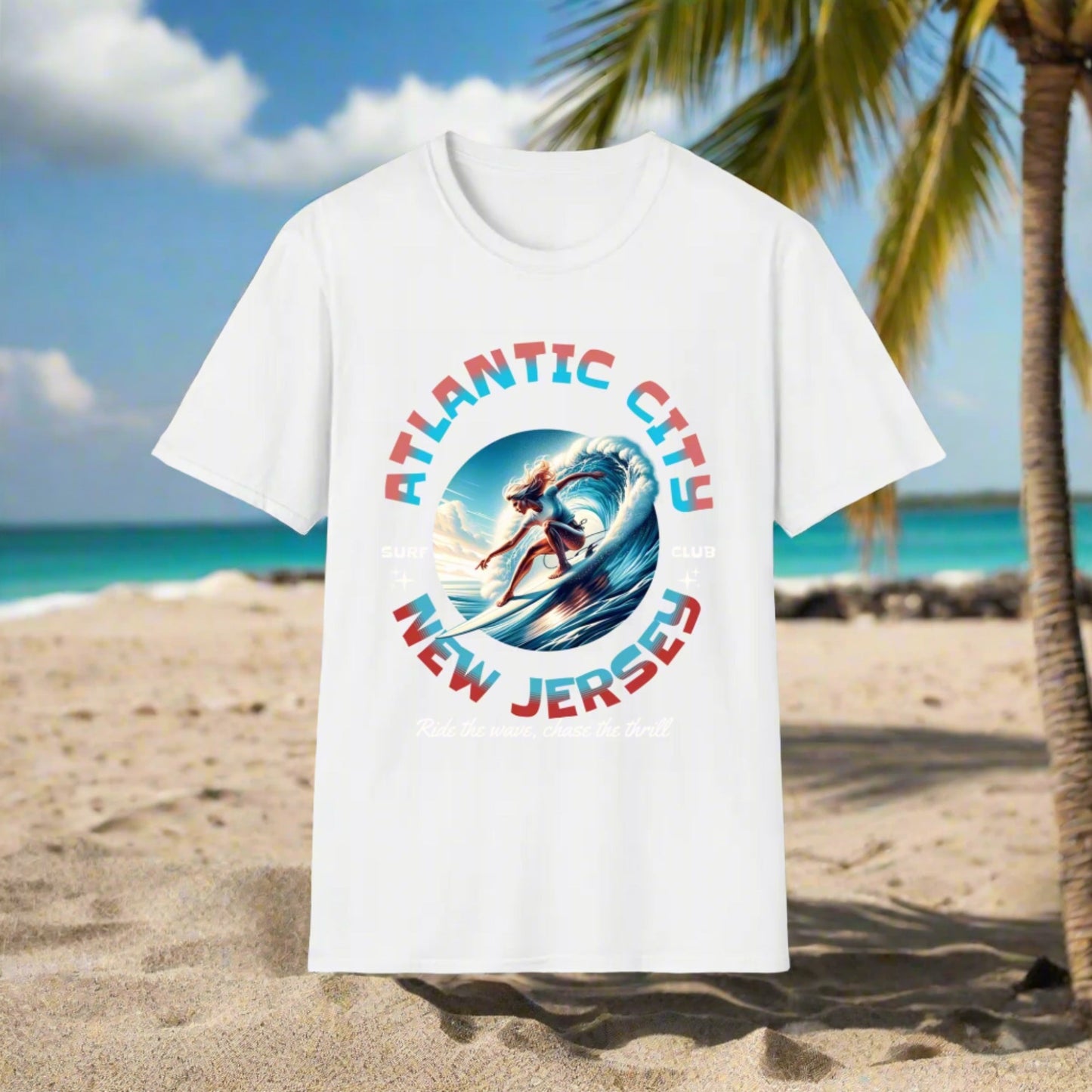 Unisex Softstyle T-Shirt-Personalized  Atlantic City New Jersey TShirt