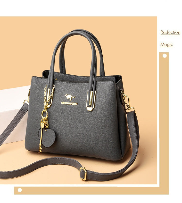 Large Capacity Versatile Women's Bag With Lychee Texture