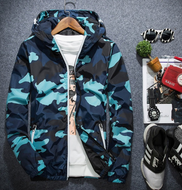 Covrlge Men Jacket Fashion Spring Men Brand Camouflage Jackets Casual Mens Coat Men's Hooded Luminous Zipper Coats