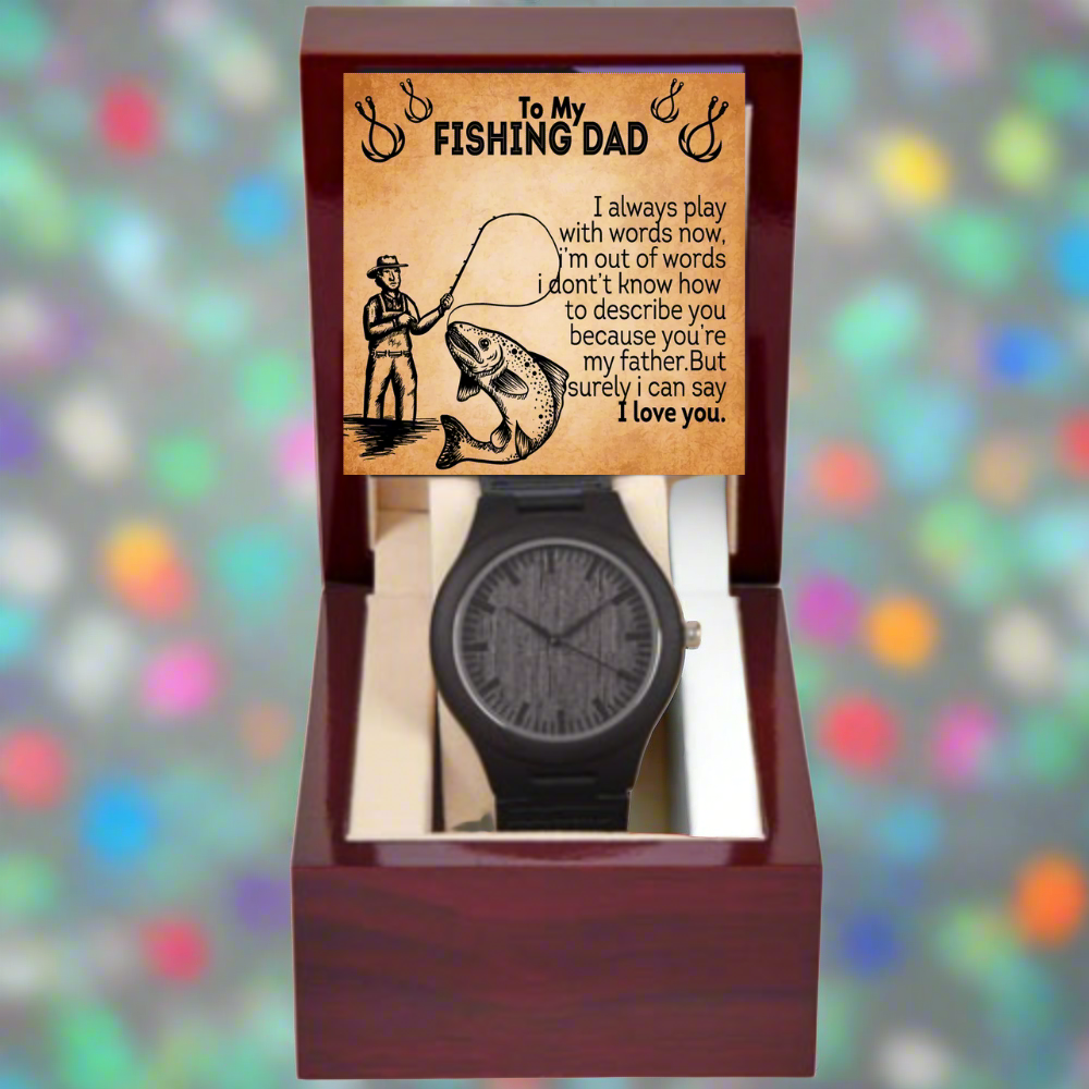 Wooden Watch + MC (NO ENGRAVING)- Customize With DAD Messages